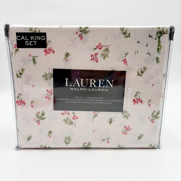 Lauren Ralph Lauren Sheet Set Cal King Floral Print 100% Cotton - Main Image